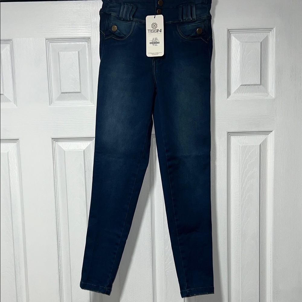TISSINI butt lifting Colombian  Dark Blue Skinny Jeans